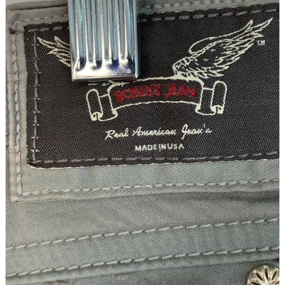 $435 Womens Robins Jeans Cargo Pants Wings Embellished Skinny Stretch Sz 27 6758 - Picture 8 of 13